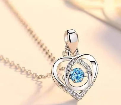 S925 Silver Eternal Heart Necklace for Women