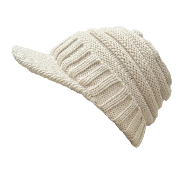 Warm Curling Wool Hat with Ear Protection for Women