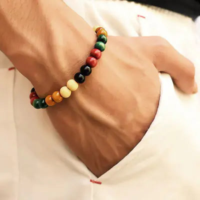 Colorful Beaded Bracelet, Yoga Bracelet