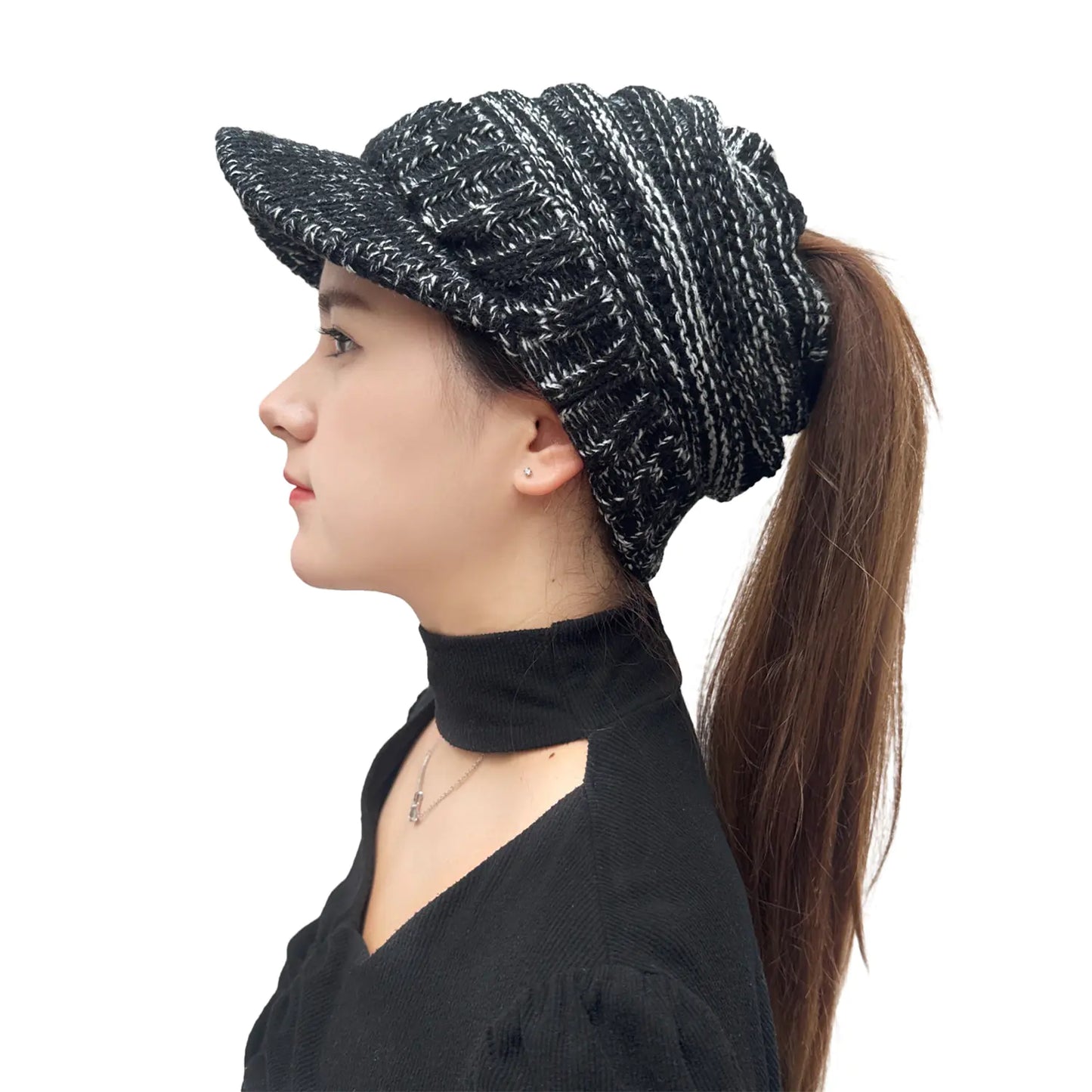 Warm Curling Wool Hat with Ear Protection for Women