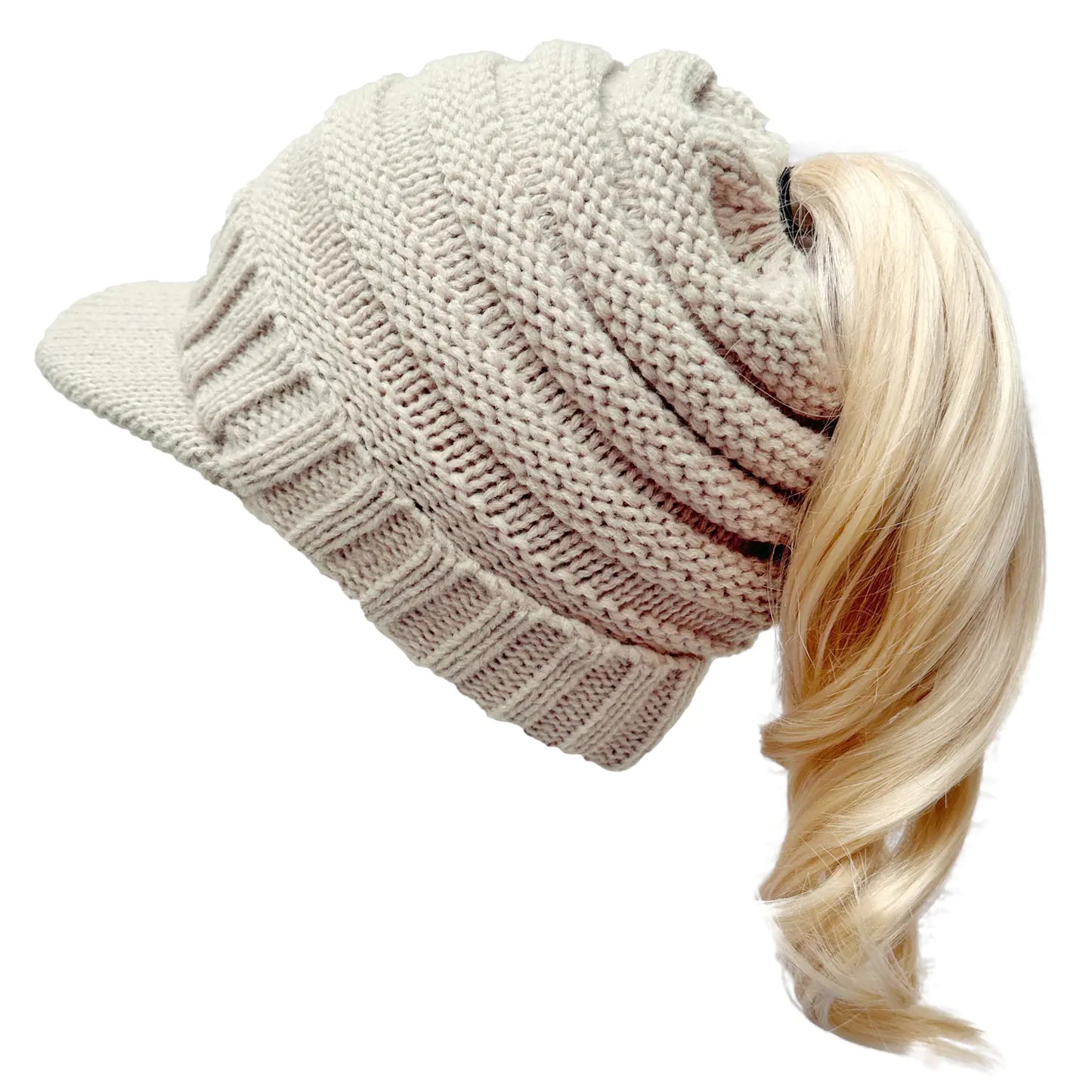 Warm Curling Wool Hat with Ear Protection for Women