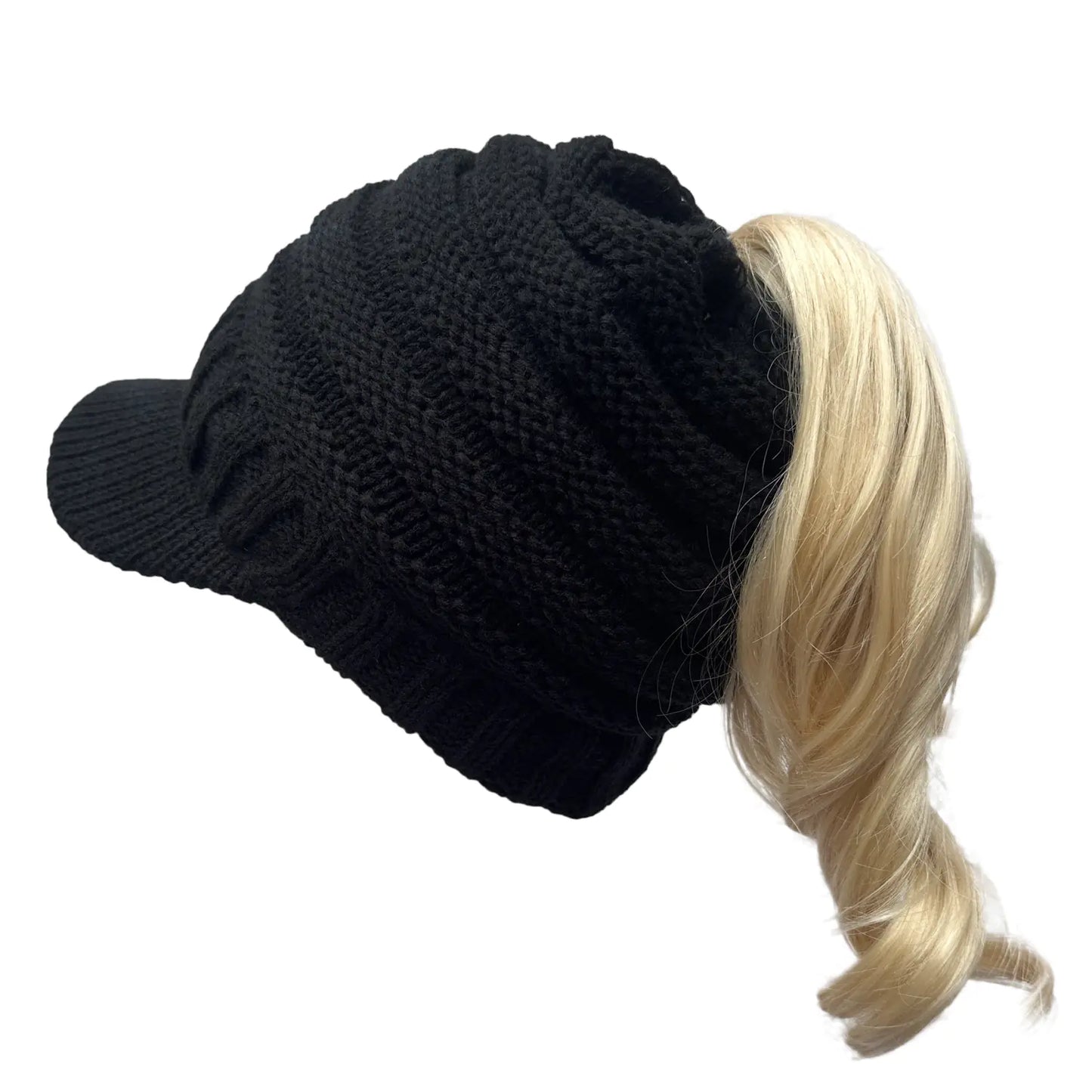 Warm Curling Wool Hat with Ear Protection for Women