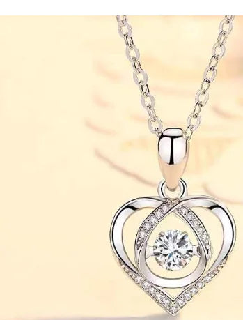 S925 Silver Eternal Heart Necklace for Women