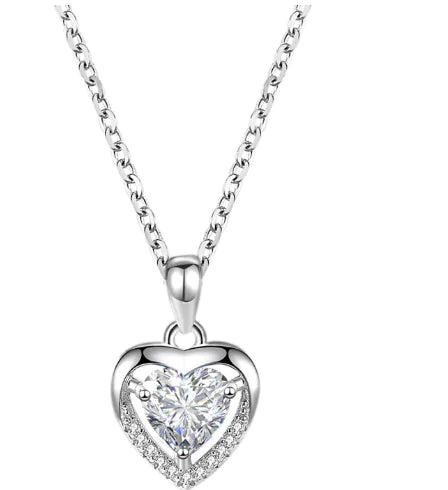 S925 Silver Eternal Heart Necklace for Women