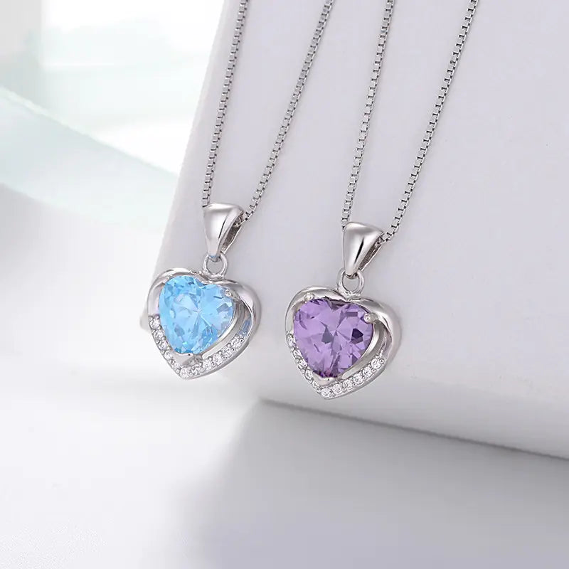 S925 Silver Eternal Heart Necklace for Women